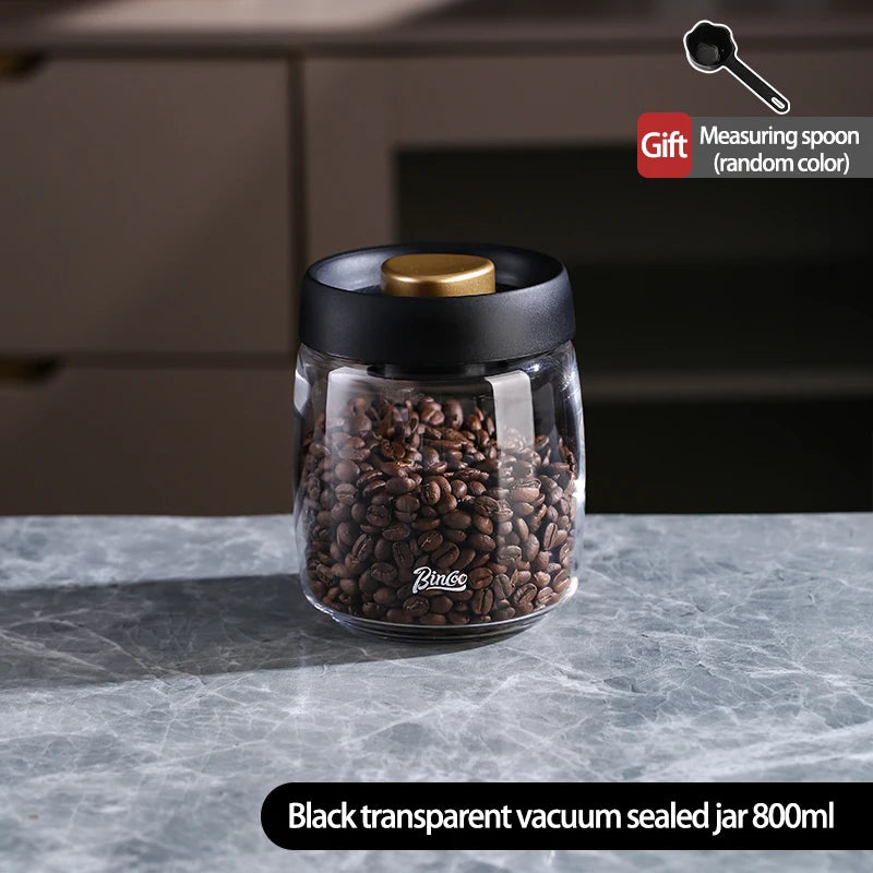 Vacuum Sealed Coffee Storage Jar – Just Coffee Glass Fresh-Keep Canister